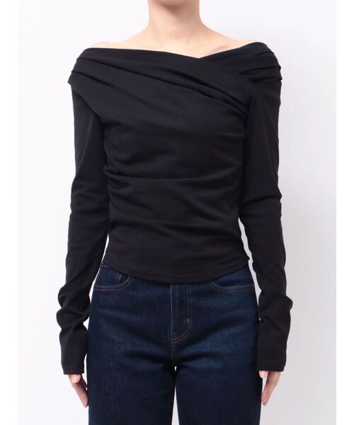 MERCURYDUO（マーキュリーデュオ）の「オフショルタックトップス（Tシャツ/カットソー・レディース・ブラック/イエロー/ブラウン・FREE）」の15枚目の写真
