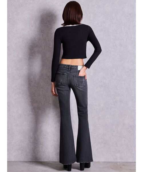 GYDA(ジェイダ)の「ジャストウエストSLIM FITフレアデニムパンツ(デニムパンツ・レディース・ブラック/ブルー・SMALL/MEDIUM/X-SMALL)」の14枚目の写真