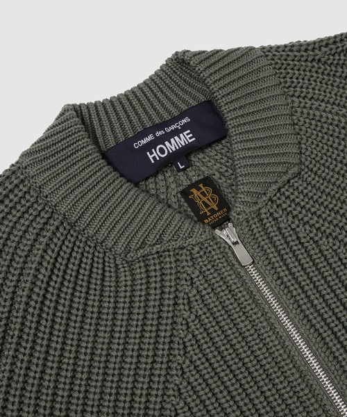 COMME des GARCONS HOMME(コム デ ギャルソン・オム)の「『BATONER』 W-NAME WOOL KNIT ZIP CARDIGAN(ニット/セーター・メンズ・カーキ/ブラック・M/S/L)」の5枚目の写真