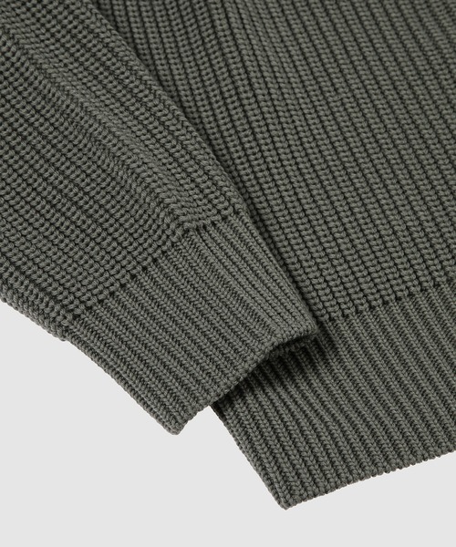 COMME des GARCONS HOMME(コム デ ギャルソン・オム)の「『BATONER』 W-NAME WOOL KNIT ZIP CARDIGAN(ニット/セーター・メンズ・カーキ/ブラック・M/S/L)」の7枚目の写真