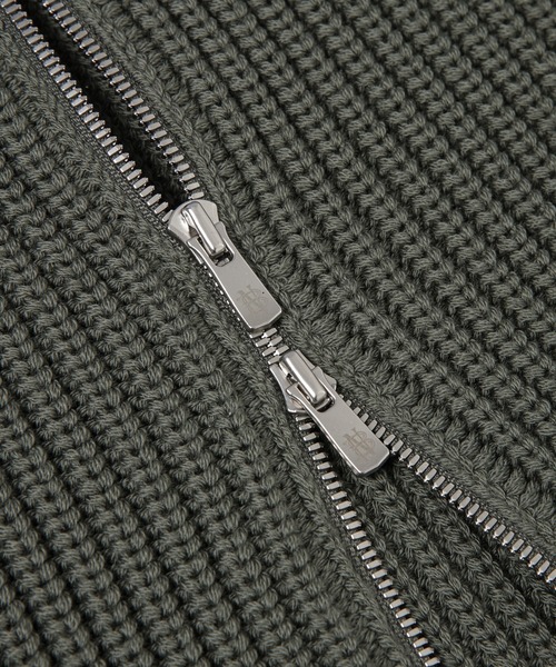 COMME des GARCONS HOMME(コム デ ギャルソン・オム)の「『BATONER』 W-NAME WOOL KNIT ZIP CARDIGAN(ニット/セーター・メンズ・カーキ/ブラック・M/S/L)」の8枚目の写真