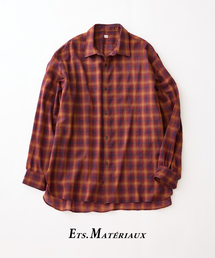 Ets.MATERIAUX(マテリオ)の「ETS.MATERIAUX(マテリオ) チェック フレンチ ワーク シャツ(シャツ/ブラウス)」