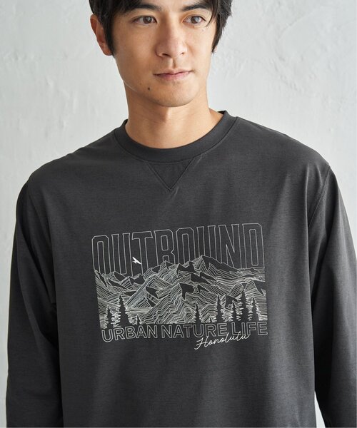 ikka(イッカ)の「URBAN NATURE LIFE アーバンネイチャーライフ ドライSPプリントロンT(Tシャツ/カットソー・メンズ・ホワイト/ブルー/チャコール・M/L/XL)」の9枚目の写真