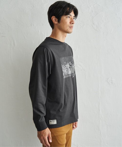 ikka(イッカ)の「URBAN NATURE LIFE アーバンネイチャーライフ ドライSPプリントロンT(Tシャツ/カットソー・メンズ・ホワイト/ブルー/チャコール・M/L/XL)」の10枚目の写真