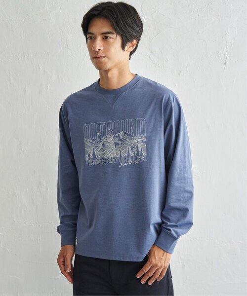 ikka(イッカ)の「URBAN NATURE LIFE アーバンネイチャーライフ ドライSPプリントロンT(Tシャツ/カットソー・メンズ・ホワイト/ブルー/チャコール・M/L/XL)」の18枚目の写真