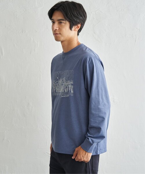 ikka(イッカ)の「URBAN NATURE LIFE アーバンネイチャーライフ ドライSPプリントロンT(Tシャツ/カットソー・メンズ・ホワイト/ブルー/チャコール・M/L/XL)」の19枚目の写真
