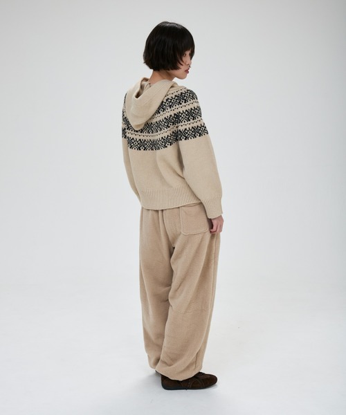 full/fill.（フルフィル）の「nordic hood zip knit cardigan / ノルディックフードジップニットカーディガン（カーディガン/ボレロ・レディース・グレー/アイボリー・FREE）」の21枚目の写真