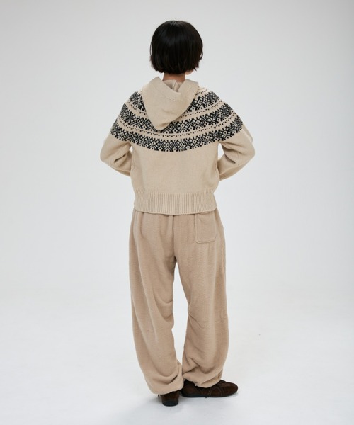 full/fill.（フルフィル）の「nordic hood zip knit cardigan / ノルディックフードジップニットカーディガン（カーディガン/ボレロ・レディース・グレー/アイボリー・FREE）」の22枚目の写真