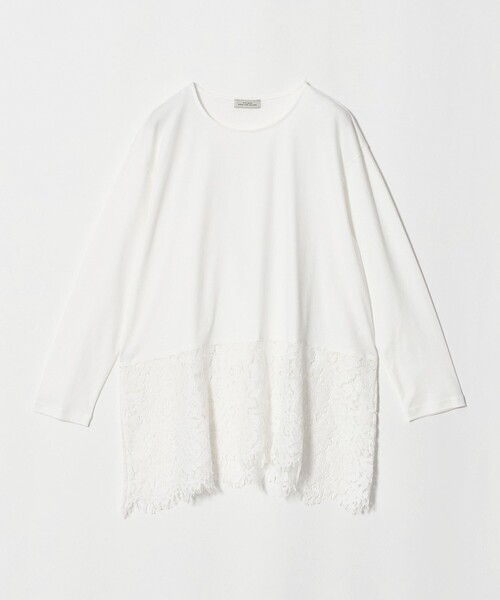 green label relaxing(グリーンレーベルリラクシング)の「レース イレヘム プルオーバー カットソー(Tシャツ/カットソー・レディース・ブラック/ダークブラウン・FREE)」の9枚目の写真