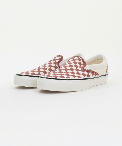 VANS(バンズ)の「<VANS> Classic Slip-On Checkerboard/スニーカー(スリッポン・メンズ・レッド/ブラック・27cm/26.5cm/26cm/28.5cm/28cm/27.5cm/29cm)」の3枚目の写真
