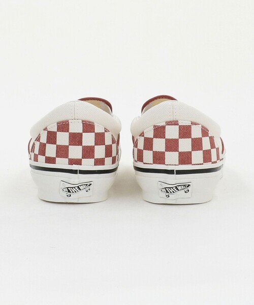 VANS(バンズ)の「<VANS> Classic Slip-On Checkerboard/スニーカー(スリッポン・メンズ・レッド/ブラック・27cm/26.5cm/26cm/28.5cm/28cm/27.5cm/29cm)」の6枚目の写真