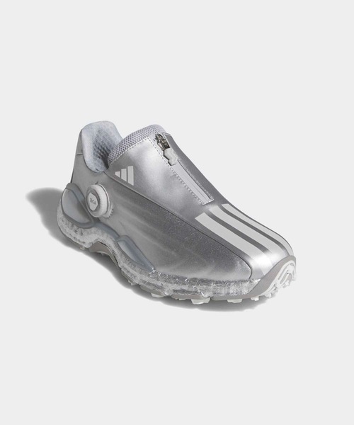 adidas(アディダス)の「コードカオス 27 ボア スパイクレス ゴルフシューズ / CODECHAOS 27 BOA SPIKELESS GOLF SHOES【adidas Golf/アディダスゴルフ】(スニーカー・レディース・シルバー・22.5cm/23.5cm/24.5cm/25.5cm/23.0cm/24.0cm/25.0cm/26.0cm/22.0cm)」の4枚目の写真