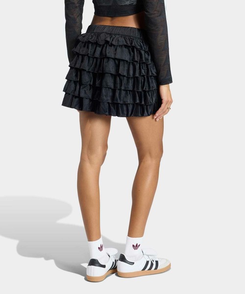 adidas(アディダス)の「レース フリル ミニスカート / アディダスオリジナルス adidas Originals(スカート・レディース・ブラック・SMALL/X-LARGE/LARGE/MEDIUM/3XL/XX-LARGE)」の2枚目の写真