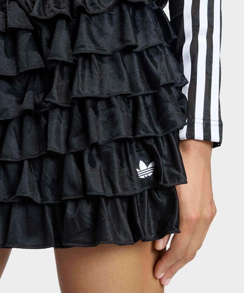 adidas(アディダス)の「レース フリル ミニスカート / アディダスオリジナルス adidas Originals(スカート・レディース・ブラック・SMALL/X-LARGE/LARGE/MEDIUM/3XL/XX-LARGE)」の3枚目の写真
