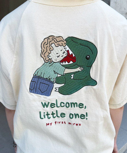 DOUBLE NAME（ダブルネーム）の「My first m:rex刺しゅうラグランTEE（Tシャツ/カットソー・レディース・ブラック系/ホワイト/オフホワイト・FREE）」の10枚目の写真