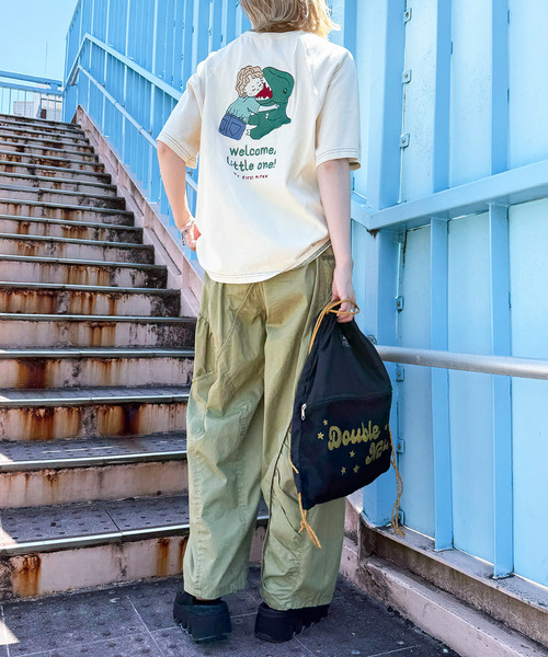 DOUBLE NAME（ダブルネーム）の「My first m:rex刺しゅうラグランTEE（Tシャツ/カットソー・レディース・ブラック系/ホワイト/オフホワイト・FREE）」の11枚目の写真