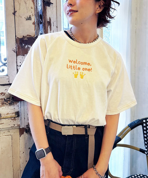 DOUBLE NAME（ダブルネーム）の「My first m:rex刺しゅうラグランTEE（Tシャツ/カットソー・レディース・ブラック系/ホワイト/オフホワイト・FREE）」の16枚目の写真