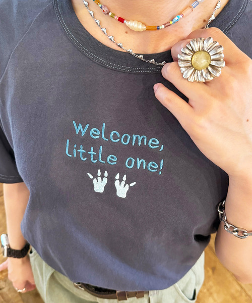 DOUBLE NAME（ダブルネーム）の「My first m:rex刺しゅうラグランTEE（Tシャツ/カットソー・レディース・ブラック系/ホワイト/オフホワイト・FREE）」の20枚目の写真