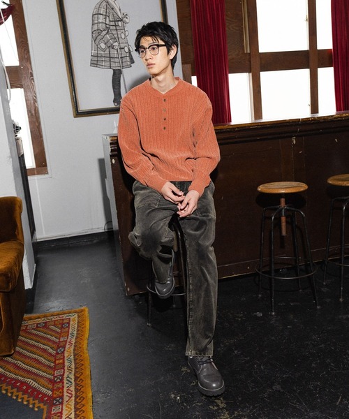 niko and...（ニコアンド）の「ケミカルコールベイカーパンツ（その他パンツ・メンズ・ブラウン/ブルー/ブラック・MEDIUM/LARGE）」の4枚目の写真