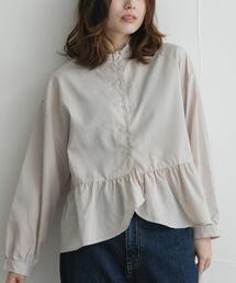 URBAN RESEARCH Sonny Label（アーバンリサーチサニーレーベル）の「『WEB限定』スタンドカラーフリルペプラムブラウス（シャツ/ブラウス）」