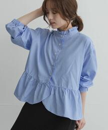 URBAN RESEARCH Sonny Label（アーバンリサーチサニーレーベル）の「『WEB限定』スタンドカラーフリルペプラムブラウス（シャツ/ブラウス）」
