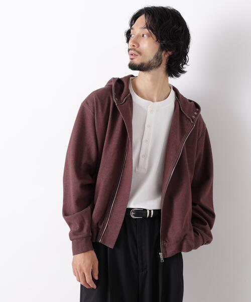 NANO universe(ナノユニバース)の「「surplus」 フーディージップパーカー(Tシャツ/カットソー・メンズ・ボルドー/ブラック・M/L)」の2枚目の写真