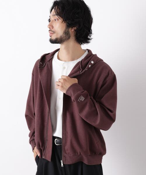 NANO universe(ナノユニバース)の「「surplus」 フーディージップパーカー(Tシャツ/カットソー・メンズ・ボルドー/ブラック・M/L)」の8枚目の写真