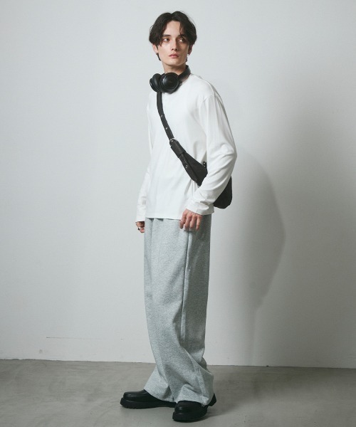 DAZE（デイズ）の「スウェット ワイドストレートパンツ / 裾ドローコード仕様 / ユニセックス（スウェットパンツ・メンズ・ブラック/グレー・SMALL/MEDIUM/LARGE/X-LARGE）」の6枚目の写真