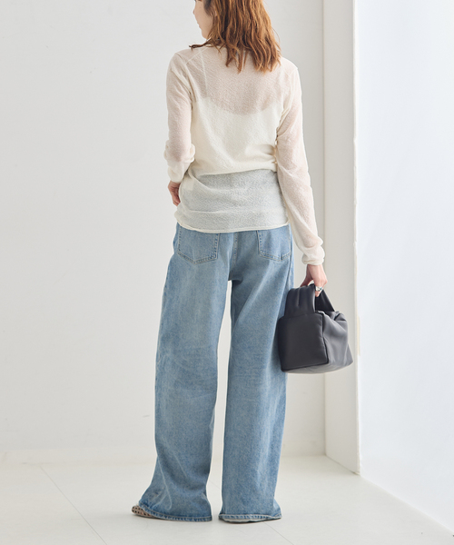 journal standard L'essage(ジャーナルスタンダードレサージュ)の「ウールデニット クルーカーディガン(カーディガン/ボレロ・レディース・ブラック/アイボリー・FREE)」の15枚目の写真