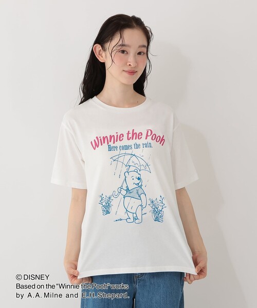Afternoon Tea(アフタヌーンティー)の「プリントTシャツ RAIN/ディズニーコレクション・Winnie the Pooh(Tシャツ/カットソー・レディース・オフホワイト・MEDIUM)」の1枚目の写真