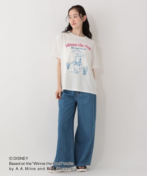 Afternoon Tea(アフタヌーンティー)の「プリントTシャツ RAIN/ディズニーコレクション・Winnie the Pooh(Tシャツ/カットソー・レディース・オフホワイト・MEDIUM)」の4枚目の写真
