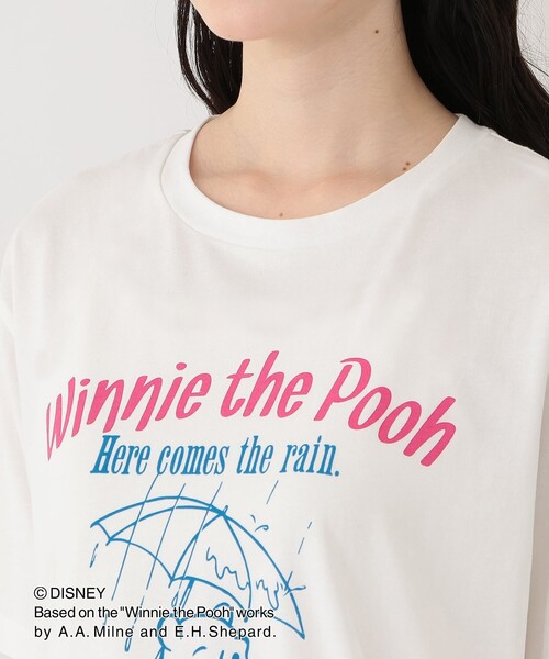 Afternoon Tea(アフタヌーンティー)の「プリントTシャツ RAIN/ディズニーコレクション・Winnie the Pooh(Tシャツ/カットソー・レディース・オフホワイト・MEDIUM)」の5枚目の写真