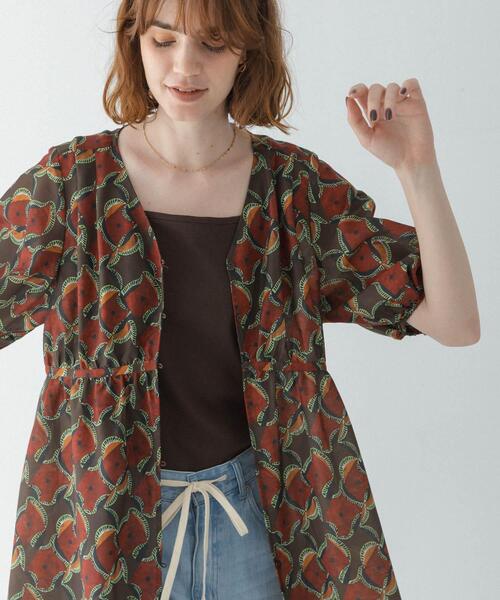 URBAN RESEARCH Sonny Label(アーバンリサーチサニーレーベル)の「アフリカンプリントワンピース(ワンピース・レディース・チャコールグレー/ブラウン・FREE)」の18枚目の写真