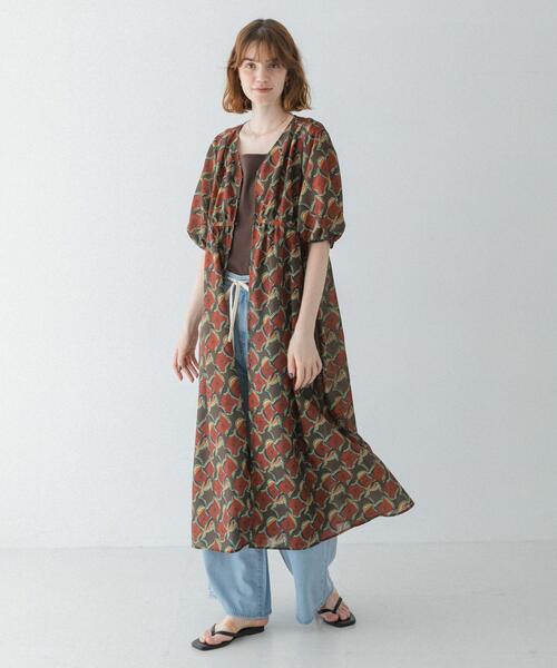 URBAN RESEARCH Sonny Label(アーバンリサーチサニーレーベル)の「アフリカンプリントワンピース(ワンピース・レディース・チャコールグレー/ブラウン・FREE)」の21枚目の写真