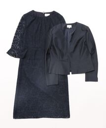 form forma | 【Web限定】洗える|シャンタン素材と花柄オパールがポイントのアンサンブル(スーツセット)