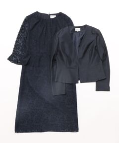 【Web限定】洗える｜シャンタン素材と花柄オパールがポイントのアンサンブル