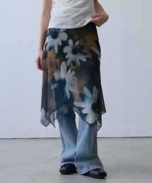 Clum（クルム）の「sheer floral layered skirt / シアーフラワーレイヤードスカート（スカート）」
