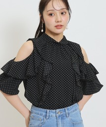 シアーラッフルフリルブラウス