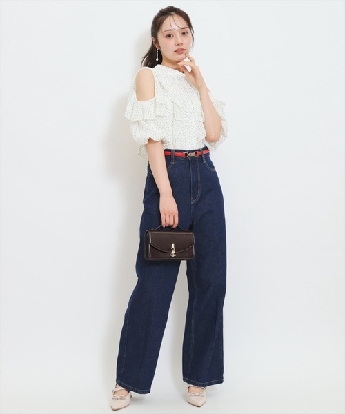 WILLSELECTION（ウィルセレクション）の「シアーラッフルフリルブラウス（シャツ/ブラウス・レディース・ホワイト系その他/ブラック系その他/ピンク/オフホワイト・FREE）」の22枚目の写真