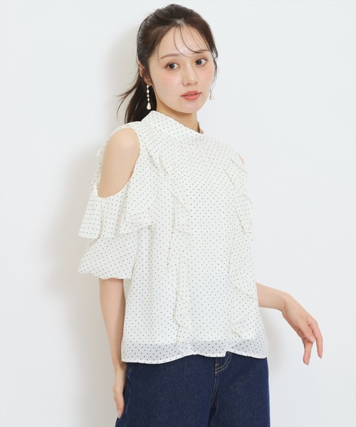 WILLSELECTION（ウィルセレクション）の「シアーラッフルフリルブラウス（シャツ/ブラウス・レディース・ホワイト系その他/ブラック系その他/ピンク/オフホワイト・FREE）」の21枚目の写真