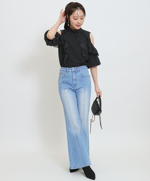 WILLSELECTION（ウィルセレクション）の「シアーラッフルフリルブラウス（シャツ/ブラウス・レディース・ホワイト系その他/ブラック系その他/ピンク/オフホワイト・FREE）」の18枚目の写真