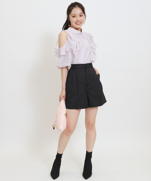 WILLSELECTION（ウィルセレクション）の「シアーラッフルフリルブラウス（シャツ/ブラウス・レディース・ホワイト系その他/ブラック系その他/ピンク/オフホワイト・FREE）」の11枚目の写真