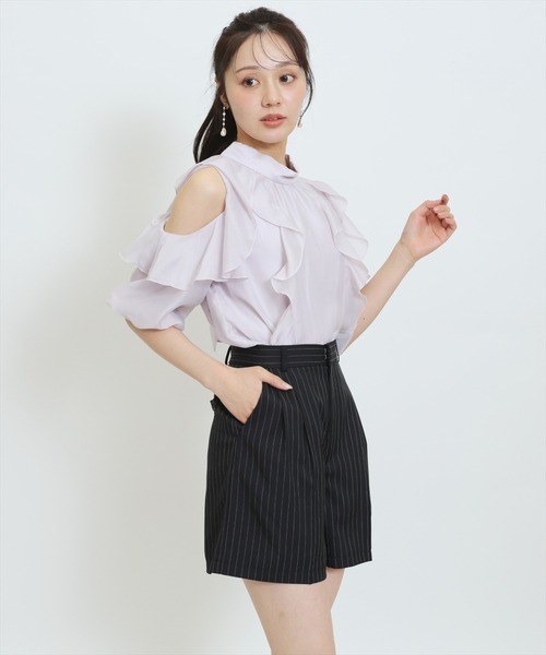 WILLSELECTION（ウィルセレクション）の「シアーラッフルフリルブラウス（シャツ/ブラウス・レディース・ホワイト系その他/ブラック系その他/ピンク/オフホワイト・FREE）」の13枚目の写真
