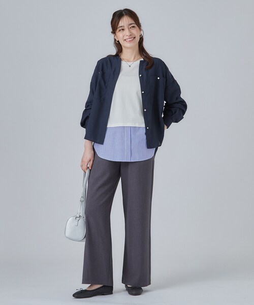 SHOO・LA・RUE(シューラルー)の「【洗濯機可/S-LL】着こなし広がる レイヤードアソートTシャツ(Tシャツ/カットソー・レディース・ブラック系3/ホワイト/ホワイト系4/ホワイト系3・04/03/02/01)」の11枚目の写真