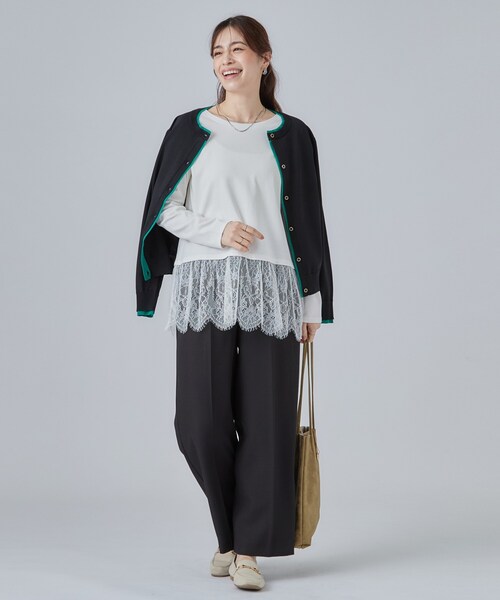 SHOO・LA・RUE(シューラルー)の「【洗濯機可/S-LL】着こなし広がる レイヤードアソートTシャツ(Tシャツ/カットソー・レディース・ブラック系3/ホワイト/ホワイト系4/ホワイト系3・04/03/02/01)」の15枚目の写真