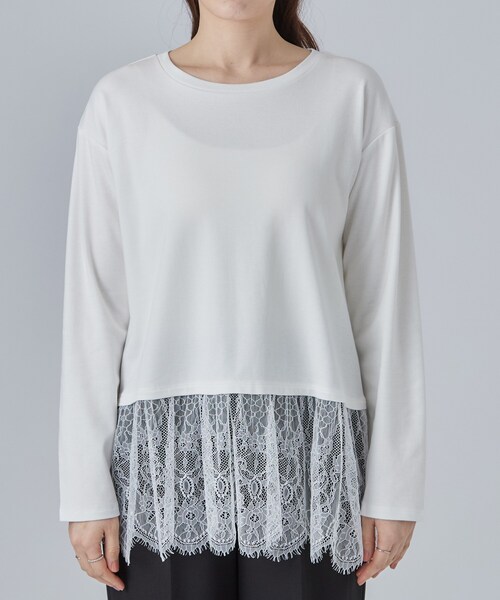 SHOO・LA・RUE(シューラルー)の「【洗濯機可/S-LL】着こなし広がる レイヤードアソートTシャツ(Tシャツ/カットソー・レディース・ブラック系3/ホワイト/ホワイト系4/ホワイト系3・04/03/02/01)」の21枚目の写真