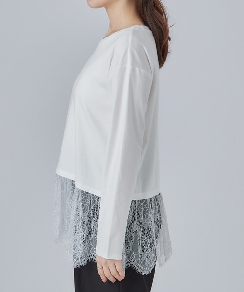 SHOO・LA・RUE(シューラルー)の「【洗濯機可/S-LL】着こなし広がる レイヤードアソートTシャツ(Tシャツ/カットソー・レディース・ブラック系3/ホワイト/ホワイト系4/ホワイト系3・04/03/02/01)」の22枚目の写真