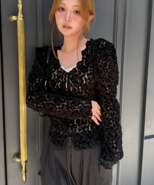 RAY CASSIN（レイカズン）の「パワショルシアーTシャツ（Tシャツ/カットソー・レディース・ブラック系その他2/ブラウン系その他2/ブラック系その他3/ホワイト系その他3/ホワイト系その他2・FREE）」の16枚目の写真