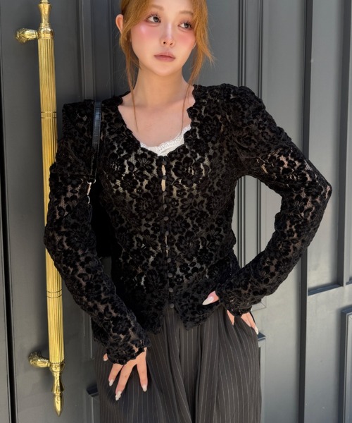 RAY CASSIN（レイカズン）の「パワショルシアーTシャツ（Tシャツ/カットソー・レディース・ブラック系その他2/ブラウン系その他2/ブラック系その他3/ホワイト系その他3/ホワイト系その他2・FREE）」の17枚目の写真