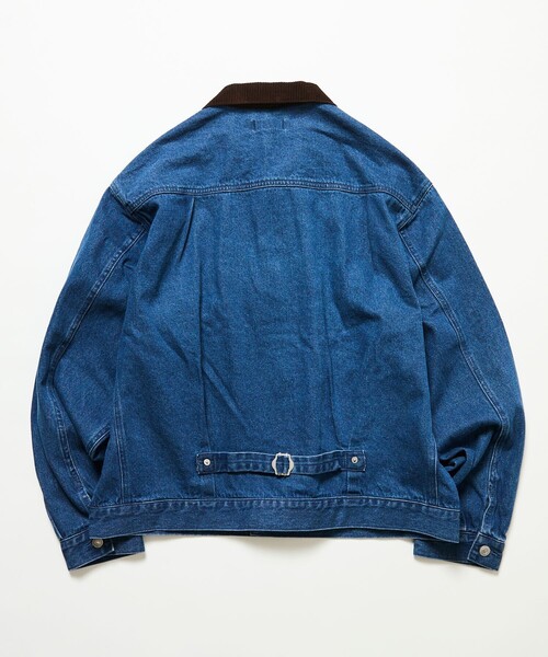 FREAK'S STORE(フリークスストア)の「限定展開 コントラストカラー デニムジャケット(ブルゾン・メンズ・ブラック/ネイビー/ブルー・SMALL/MEDIUM/LARGE)」の5枚目の写真
